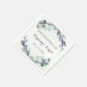 ラベ素朴ンダーユーカリ金ゴールドフレ結婚ーム スタンダードカクテルナプキン (角)