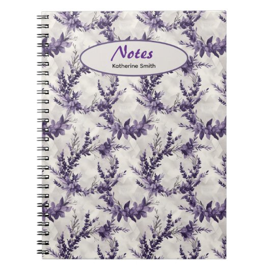 ラベ素朴ンダーリース水色スタイル模様 ノートブック (正面)