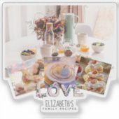 ラベ素朴ンダーレシピジャーナル追加4グルメ写真 シール (正面)