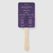 ラベ素朴ンダー及びユーカリ結婚式 プログラムファン ハンドファン (裏面)