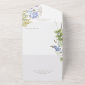 ラベ素朴ンダー山花ホワイトQRコード オールインワン招待状 (外側)