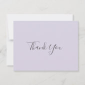 ラベ素朴ンダー座標ライトパープル サンキューカード (正面)