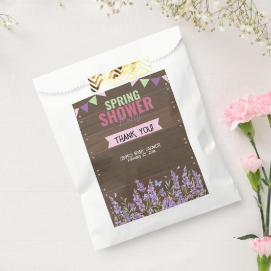 ラベ素朴ンダー春シャワーパーティーベビーシャワー フェイバーバッグ (封をした状態)