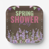 ラベ素朴ンダー春シャワーパーティーベビーシャワー ペーパープレート (正面)