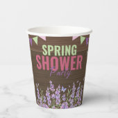 ラベ素朴ンダー春シャワーパーティーベビーシャワー 紙コップ (裏面)