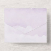 ラベ素朴ンダー水カラーフローラ結婚ズ オールインワン招待状 (裏面)