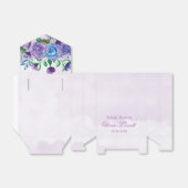 ラベ素朴ンダー水彩フローラブライダルシャワー フェイバーボックス (折り畳みなし)