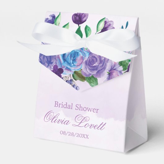 ラベ素朴ンダー水彩フローラブライダルシャワー フェイバーボックス (正面サイド)