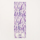 ラベ素朴ンダー花柄シック名モノグラム ヨガマット (正面)