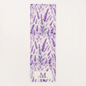 ラベ素朴ンダー花柄シック名モノグラム ヨガマット (裏面)