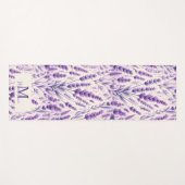 ラベ素朴ンダー花柄シック名モノグラム ヨガマット (正面(横))