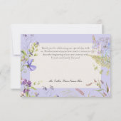 ラベ素朴ンダー&セージ山花ラベンダー サンキューカード (裏面)