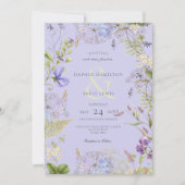 ラベ素朴ンダー&セージ山花ラベンダー 招待状 (正面)