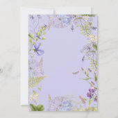 ラベ素朴ンダー&セージ山花ラベンダー 招待状 (裏面)