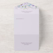 ラベ素朴ンダー&ブルーフローラNoディナー オールインワン招待状 (外側)