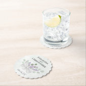 ラベ素朴ンダー&ユーカリ結婚ブーケ ペーパーコースター (インサイチュ)