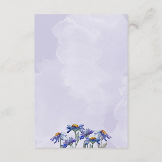 ラベ素朴ンパープルデイジー結婚ズ詳細 エンクロージャーカード (裏面)