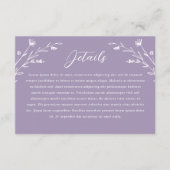 ラベ素朴ンワイルドフラワー結婚ズ詳細 エンクロージャーカード (正面)