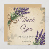 ラベ素朴ン結婚ダーサンキューカード サンキューカード (正面/裏面)