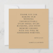 ラベ素朴ン結婚ダーサンキューカード サンキューカード (裏面)