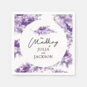 ラベ結婚ンダエレガントーパーソナライズされたズ スタンダードカクテルナプキン (正面)