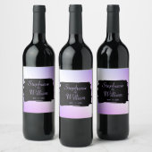 ラベ結婚ンダーの氏名及び年月日 ワインラベル (ボトル)