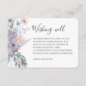 ラベ結婚ンダーの願い。紫の花 エンクロージャーカード (正面)