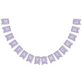 ラベ結婚ンダーシンプルの紫色の花嫁と花婿の名前 バンティングフラッグ (全)