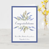 ラベ結婚ンダーフローラ名祝いカード カード (黄色い花)