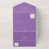 ラベ結婚ンダー付きの素朴な オールインワン招待状 (外側)