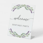 ラベ結婚ンダー名スクリプトwelcome 台座サイン (正面)