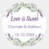 ラベ結婚ンダーeucalyptus Love is sweet ラウンドシール (正面)