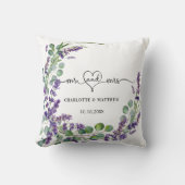 ラベ結婚ンデユーカリリースミセス・ネーム クッション (正面)
