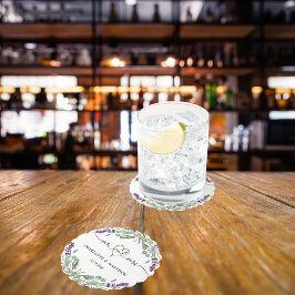 ラベ結婚ンユーカリmrミセス・ハートネーム ペーパーコースター