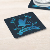 ラベ華美ンクロー™ハウスクレスト スクエアペーパーコースター (アングル)