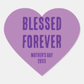 ラベ賛美ンダーの母の日の永遠の色合い ハートシール (正面)