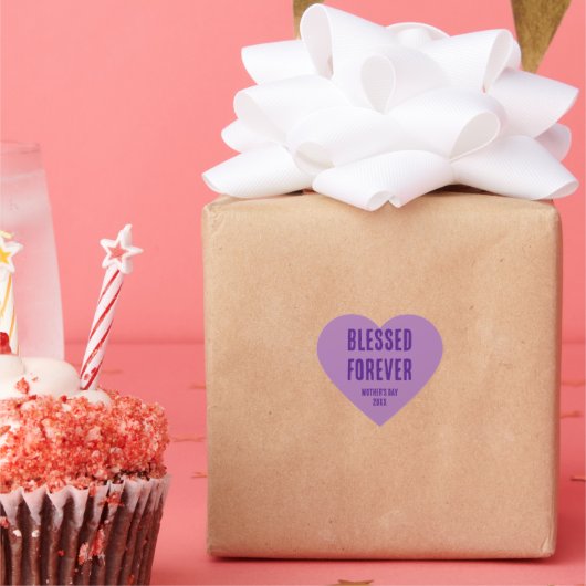 ラベ賛美ンダーの母の日の永遠の色合い ハートシール (パーティー)