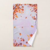 ラベ飛んでいるン葉ダー空で秋シーズンの バスタオルセット (ハンドタオル)