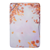 ラベ飛んでいるン葉ダー空で秋シーズンの バスマット (正面縦)