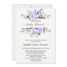 ラベ魅力的ンダー花バーチャルベビーシャワー