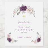 ラベ魅力的ンダー赤面ホワイトフローラバプテスマ ワインラベル (シングルラベル)