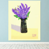 ラベ鮮やかンダーの花、自然インスパイア キャンバスプリント (インサイチュ (ウッドフロア))