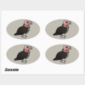 ラペット顔のハゲワシ 楕円形シール (シート)