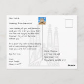 ラペドレラカーサミラバルセロナスペインモダン ポストカード (裏面)