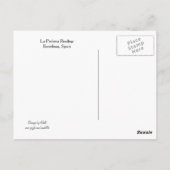 ラペドレラルーフトップバルセロナ ポストカード (裏面)