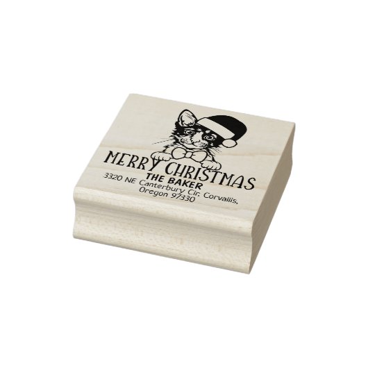 ラペムキャット差出人住所クリスマス ラバースタンプ (スタンプ)