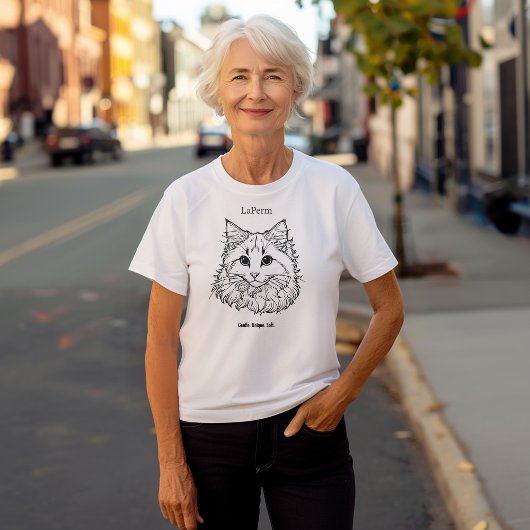 ラペルムキャットポートレート Tシャツ