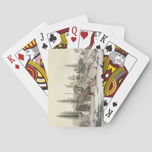 ラペルースアットポートフランチェシ(カラー版木、銅版、版画) トランプ (裏面)