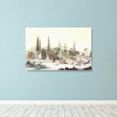 ラペルーズアットポートフランセシ(カラー版木、銅版、版画) キャンバスプリント (インサイチュ (ウッドフロア))