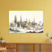 ラペルーズアットポートフランセシ(カラー版木、銅版、版画) キャンバスプリント (インサイチュ (リビング))